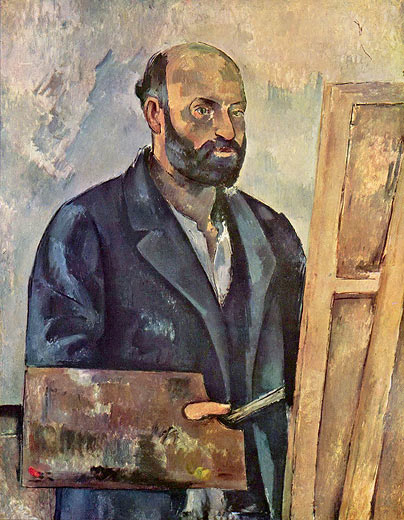 Meisterwerke Online De Selbstbildnis Mit Palette [paul Cézanne]